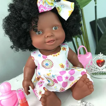 Разбива главата Африканска кукла Играчки Детска Кукла с подвижна суставом Играчка Черна Кукла е най-Добрият подарък Играчка за Коледен подарък