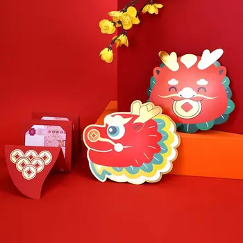 Китайските Коледни Украси Китайски Сгъваем Червен Плик Канцеларски САМ Опаковка Картички, за да проверите За празника на Пролетта