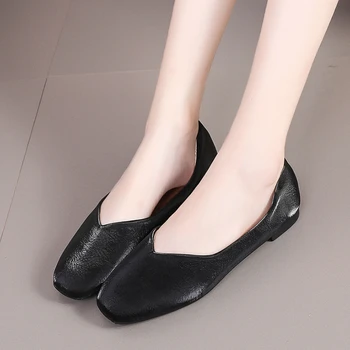 Дамски обувки, на Новост на лятото 2023, Обикновена ежедневни дамски обувки на плоска подметка, Модни дамски ежедневни обувки, Леки Zapatos Mujer