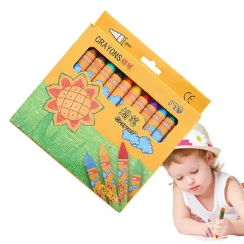 24 Цветни Цветни Молив Комплект За Деца С Различни Цветове Екологично Чисти Цветни Моливи, Без Мирис За Създаване На Графити В Подарък