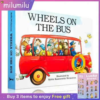 MiluMilu Оригинални Детски Популярни Книги Wheels On The Bus Настолна Книга на Рафи за Оцветяване По Английски Език За деца