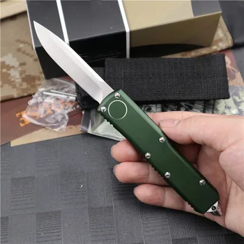 Нож Micro OTF Tech серия UT85, стоманен нож 7CR17, дръжката е от алуминиева сплав, Джобен нож за самозащита на открито