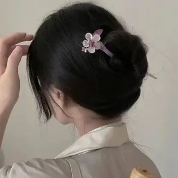 Ежедневни Универсална Реколта дрехи Хан Аксесоари за коса Новата Китайска шнола за коса от пурпурно стъкло и амониев прическа за коса