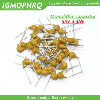 200 бр./лот 3.3 NF 3300PF 10% 5.08 ММ 332 50-3300P MLCC многослоен монолитна керамичен кондензатор размер: 0805
