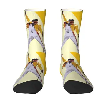 Мъжки чорапи Crew рок-група Freddie Mercury Унисекс с готин 3D-печат, чорапи за британската певица