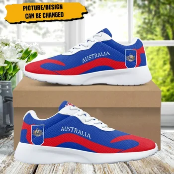 Дамски маратонки за тренировки с изображение на знамето на Австралия, удобни маратонки на равна подметка, здрави маратонки за фитнес, юношески маратонки с принтом при поискване тенис masculino