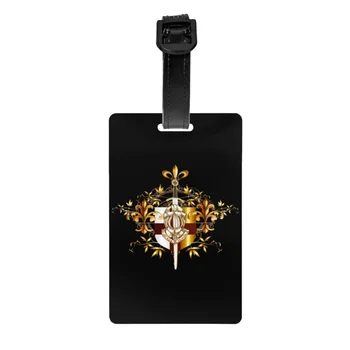 Символ на рыцарского кръст на ордена на Тамплиерите, щит, Багажная етикет, Средновековен меч, Емблемата на Тайната на ордена, багажни етикети, етикети за куфари, куфар