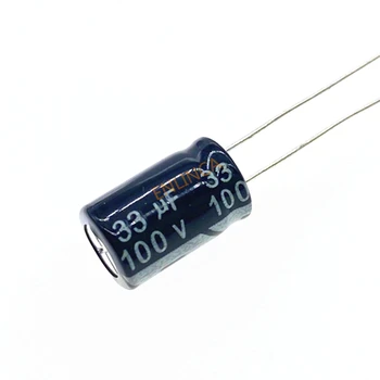 10 бр./лот Алуминиеви електролитни кондензатори 100 33 ICF, Размер 8*12 33 ICF 20%