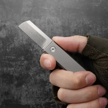 Сгъваем нож от титан, многофункционален нож за спешна медицинска помощ EDC, преносим инструмент за спасяване на открито с висока твърдост