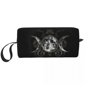 Чанта за грим Triple Moon Triple Goddess, дамски косметичка, модни пътна чанта за съхранение в чантата си