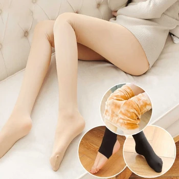 Зимни дамски чорапогащи, модни топли высокоэластичные обикновен чорапогащник, еластични, меки и дълги чорапи 3 вида (тънки/Кадифе/удебелени)