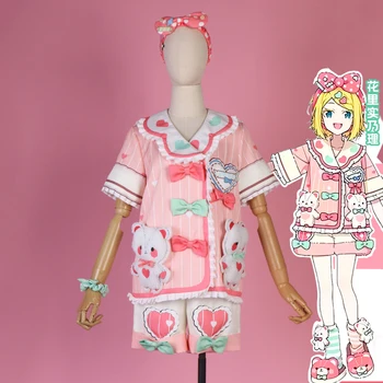 Проект Sekai Hanasato Minori, Пижами за cosplay, Парти, Сладко Мече, розово сърце, Ежедневни Лятна Страхотен дамски дрехи H