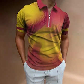 Лятна дишаща луксозен мъжки бизнес спортна риза ПОЛО с къс ръкав 2023 г., мъжки ежедневни благородна риза с къси ръкави за бягане