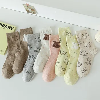 Есенно-зимни памучни чорапи Cloud Dog Сладко Midtube, дамски градинска мода, забавни чорапи Harajuku, дофаминовые чорапи, хит на продажбите