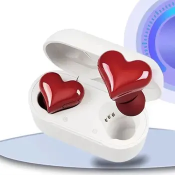 Новата Слушалка във формата На сърце Love Girl In-ear Безжични Слушалки С Шумопотискане Модерни Слушалки Heartbuds Бърза Доставка