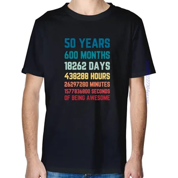 Тениска на 50-ия рожден ден на 1973 Мъжки забавни графики тениски Оверсайз с къс ръкав Лятна градинска облекло Harajuku Мъжки дрехи