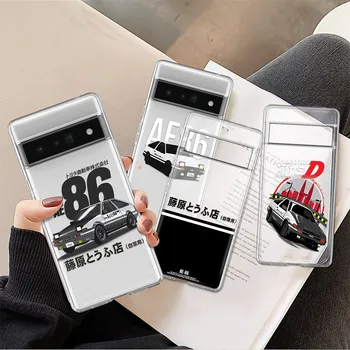 Японското Аниме Initial D Automobile Калъф За Телефон Google Pixel 6a 6 Pro 5 5a 5G 4 4a 5G 4XL 3aXL 3a 3XL 3 2 2XL Мека Прозрачна Капачка Fundas