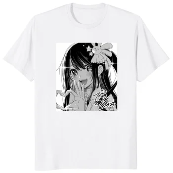 Аниме Оши Но с Тениска Ai Aqua Ruby Карикатура Графична Тениска на Жените и Мъжете Harajuku Мода Y2k Kawaii Тениска С къс Ръкав Блузи Летни