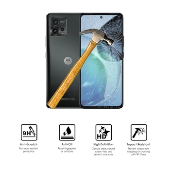 Motorola Moto G72 (4G) защитен слой от закалено стъкло 6.6, защита на екрана, защитно стъкло твърдост 9H за смартфон