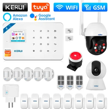 KERUI W181 Аларма WIFI GSM Аларма Sasha Smart Home Kit Подкрепа Алекса Сензор за Движение Детектор на Вратата Сензор 120 DB Сирена