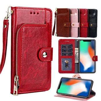 Бизнес чанта-портфейл за Samsung Galaxy Note 3 4 5 8 9 10, калъф от TPU, магнитен калъф за носене в чантата си, въже за обесване за Note8, калъф за Note9