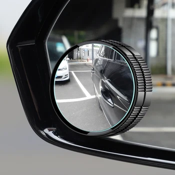 2 ЕЛЕМЕНТА Издънка на Автомобилното Куполна Огледало Сляпа Зона HD 360 Градуса Широкоугольное Регулируемо Огледало за Обратно виждане Допълнително Помощно Кръгло Огледало Accessori