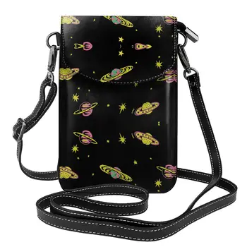 Козметична чанта Смешни Planet Star Galaxy C-Coachs, улични кожени дамски чанти, Студентски, коледни подаръци, ретро портфейл