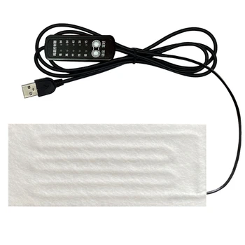 USB нагревателен мат с електрически нагревателен елемент 5, филм отопление накладки за жилетка, стелки за пуховика, зимна туристическа Gif Директен доставка