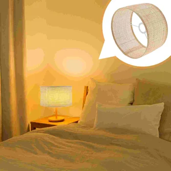 Лампа за настолна лампа, корица на маса, Лампа, Тавана шапка, Цилиндрична окачване E27, Винтажное подово осветление в селски стил