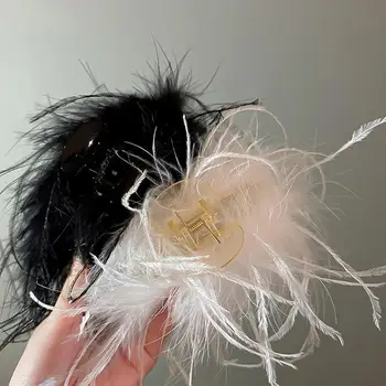 Дамски превръзки за главата, Елегантни дамски аксесоари за коса от изкуствени пера за коктейл, сватбен чай, шнола за коса, превръзка на главата, шнола за коса