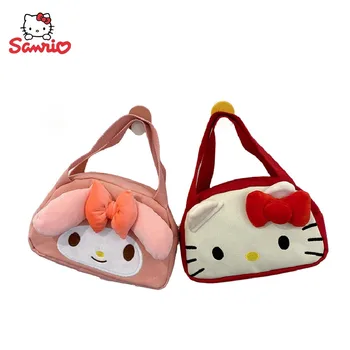 Нова аниме-чанта Hello Kitty My Melody с шарките на Kawai, скъпа чанта, косметичка, Креативна холщовая чанта, Чанта за съхранение, Празничен подарък