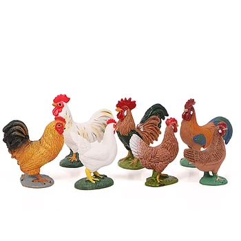 Цикъл на растеж на животните Жизнен цикъл пиле Пиле Пластмасова моделите от PVC Фигурки Имитация Пиле Модел на Образователна Детска играчка