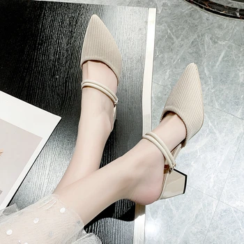 BCEBYL / Нови популярни плитки дишащи износоустойчиви сандали с дебел ток, лятна чубрица елегантни и модерни чехли, обувки за жени