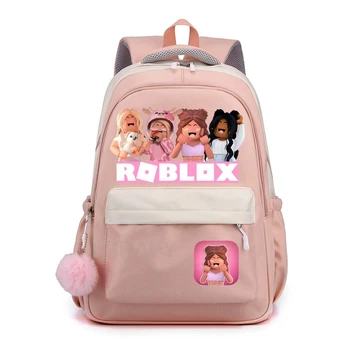Горещ училище раница ROBLOX, Висококачествени младежки водоустойчив раници за момичета, Училищна чанта за лаптоп за момчета