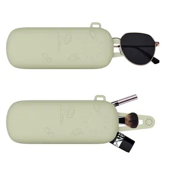 Модерен органайзер за слънчеви очила за пътуване със защита от надраскване, однотонная пылезащитная чанта за съхранение на козметика, силиконов защитен калъф за очила