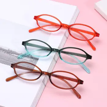 Малка овални рамки за очила Japan Spicy Момиче, декоративни компютърни очила в стил INS, без грим, прости очила за жени