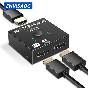 HDMI-съвместим Ивица на 4K Switch KVM Двупосочни 1x2/2x1 HDMI-съвместим Преминете 2 входа 1 Изход за PS4/3 TV Box Switcher Adapter