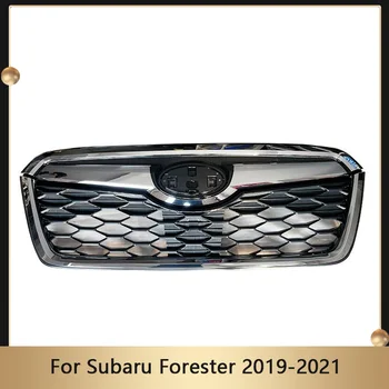 Лъскаво черен W. Хромирана решетка на радиатора за Subaru Forester 2019 2020 2021 Решетка предна броня Състезателни решетки Окото на капака