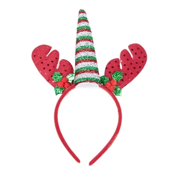 Блестящи ленти във формата на коледно шапки, шапки, лъскава панделка за коса, Коледна шапка, на маскарадните аксесоари за партита