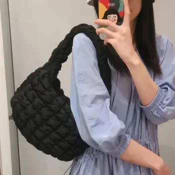 Модерна чанта за момичета, клетчатая чанта-Скитник, космическа памучен чанта Cloud, naka в памучна чанта през рамо, Универсална чанта през рамо