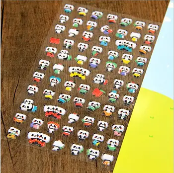 1БР 3D Сладки канцеларски стикер с изображение на животно-панди, етикети с мехурчета, Дневник, декоративна стикер, сладки учебни пособия, подаръци