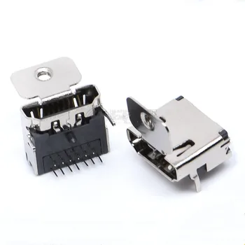 10 бр./лот HDMI SMT 19-Пинов Конектор на 90 Градуса с Крепежным Дупка HDMI PCBA Адаптер за PC HDMI Splitter Switch
