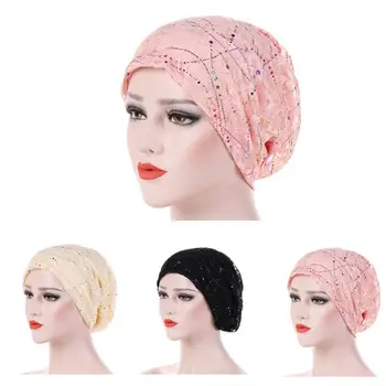 Дишаща шапка на химиотерапия, Тънки дантелени арабски шапки-тюрбани, меки шапки-hijabs-абсорбатори