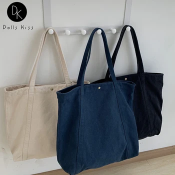 Дамски холщовая пазарска чанта, дамски пролетно-лятна проста чанта, чанта за продукти, еко ежедневни чанти за дами