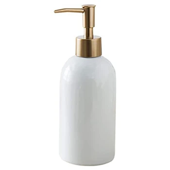 Опаковка сапун в изчистен стил, Многократно керамични флакон за лосион за течен сапун, дозатори за ръце, шампоани, лосиони