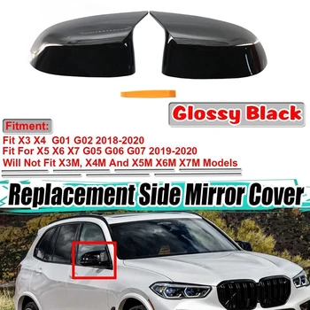 2 елемента Вратата на Колата С Бичи Рога, Капак, Огледала за обратно виждане, Капачки За BMW X3 G01 X4 G02 X5 G05 X6 G06 X7 G07 2018-2021 M Style