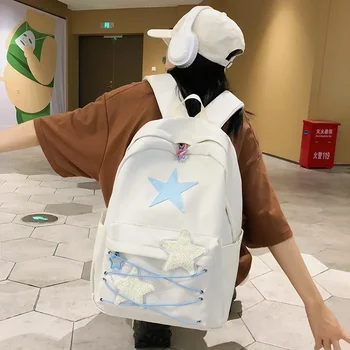 Корейски раници Sweet Match All Star, Японската жена градинска облекло Y2k, эстетичные ученически чанти, просторен раница Kawaii за студенти