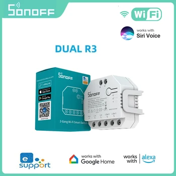 SONOFF DUAL R3 2 Gang Двойна Релеен Модул САМ MINI Smart Switch Измерване на Мощността на Управление на Умен Дом чрез eWeLink Алекса Google Home