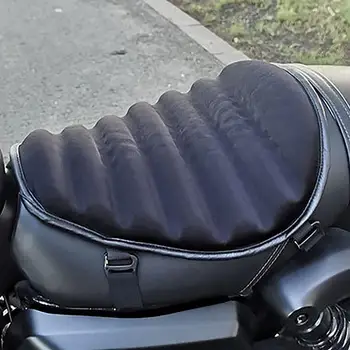 сгъваема мотоциклетът възглавница-подложка, Высокоэластичная Дишаща възглавница за седалката, приятна за кожата възглавница-подложка с катарама за мотоциклети