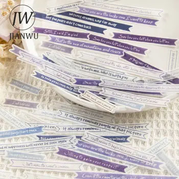 JIANWU 60 Листа Написани на романтичната серия, Ръкописни хартия Washi, текстове на песни, физиологичен ленти, етикети, Креативен интериор, колаж, Стационарен